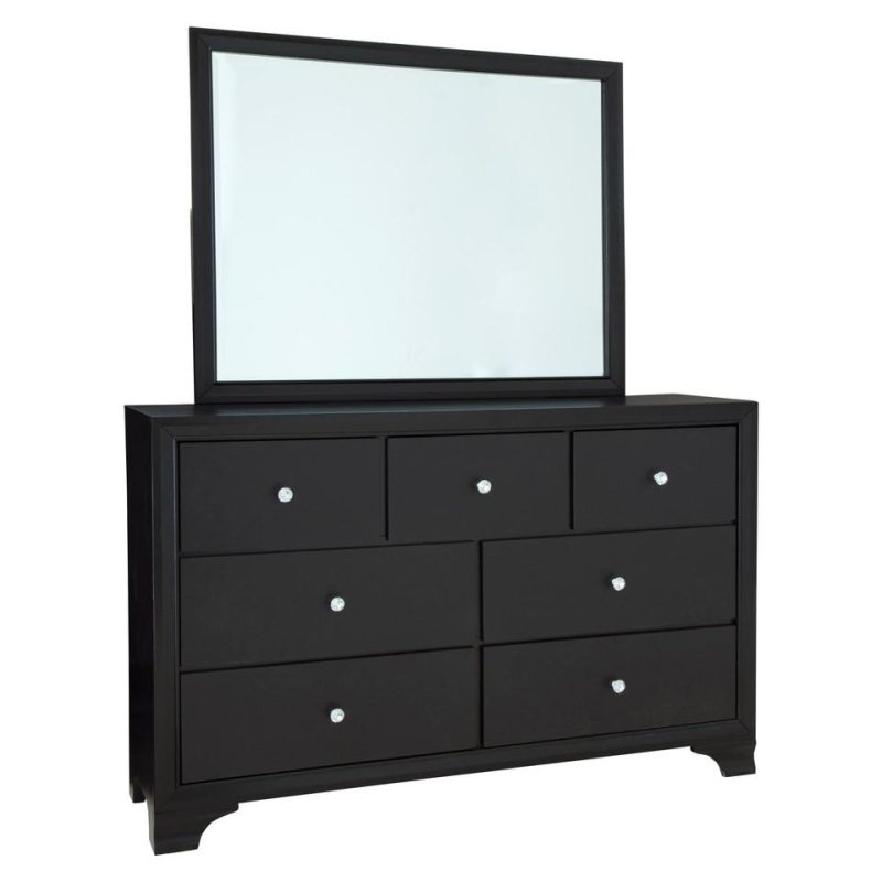 Dressers and Chests |  Sasha Collection Dresser Black Bedroom Furniture Black