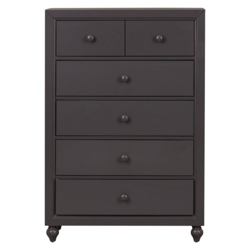 Dressers and Chests |  Sienna Gray 5 Drawer Chest Gray Bedroom Furniture Dressers & Chests