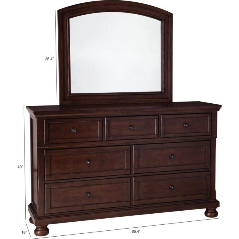 Dressers and Chests |  Spencer Cherry Dresser Brown Bedroom Furniture Brown