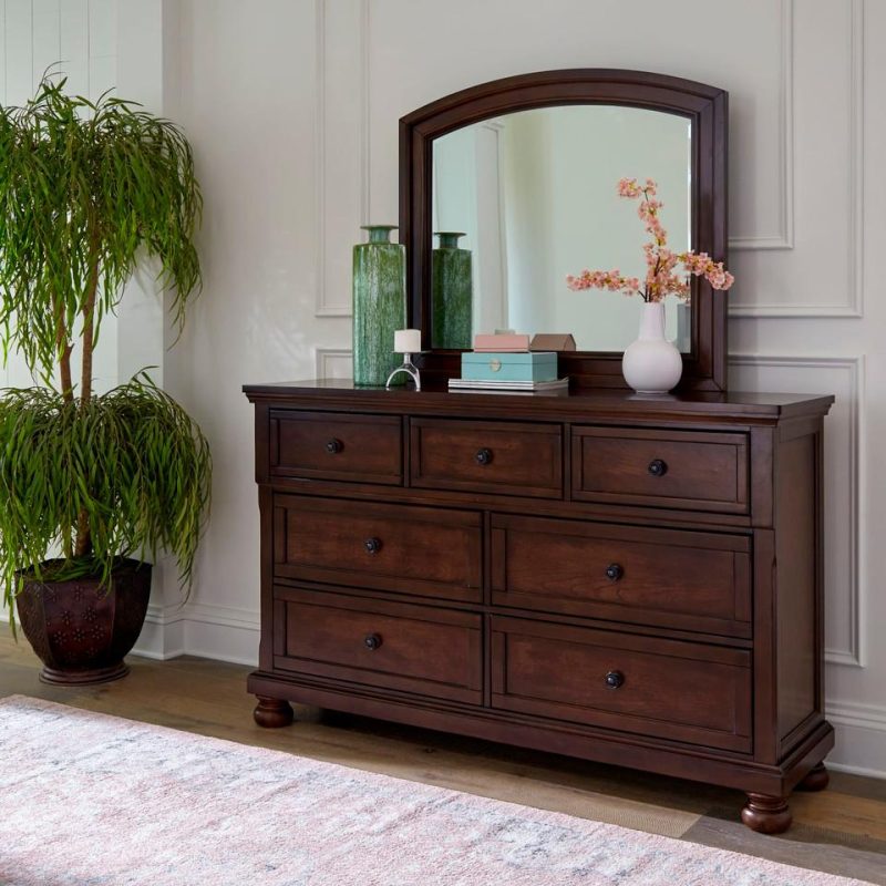 Dressers and Chests |  Spencer Cherry Dresser Brown Bedroom Furniture Brown