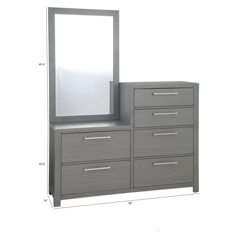 Dressers and Chests |  Westpoint Collection Weathered Gray Solid Wood Dresser Gray Bedroom Furniture Dressers & Chests