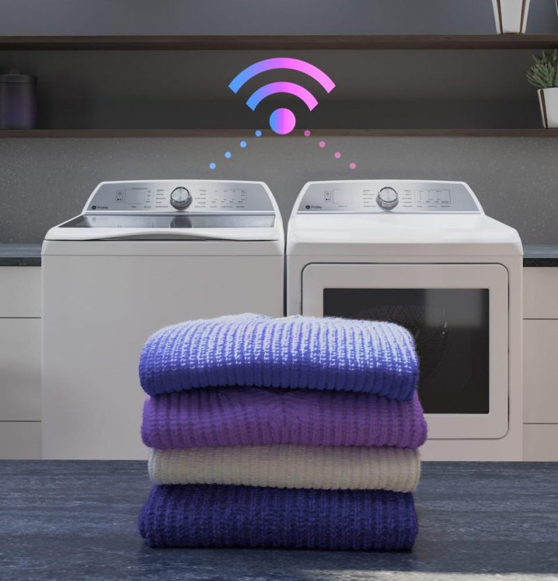 Electric Dryers |  GE Profile™ 7.3 cu. ft. Capacity Smart Electric Dryer with Fabric Refresh – PTD90EBPTRS Blue Electric Dryers Blue