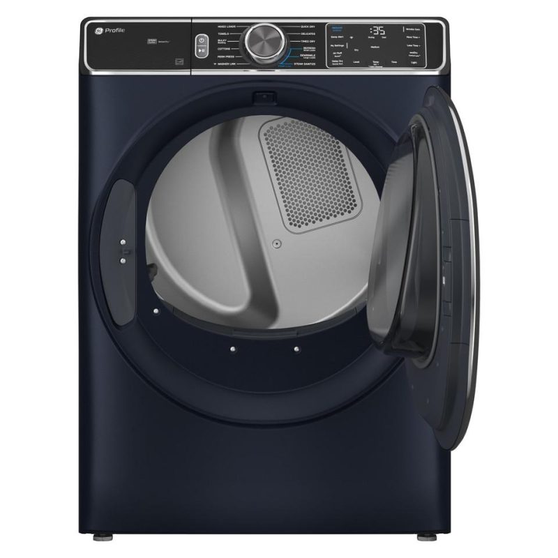 Electric Dryers |  GE Profile™ 7.8 cu. ft. Capacity Smart Front Load Electric Dryer with Steam and Sanitize Cycle PFD87ESPVRS Blue Electric Dryers Blue