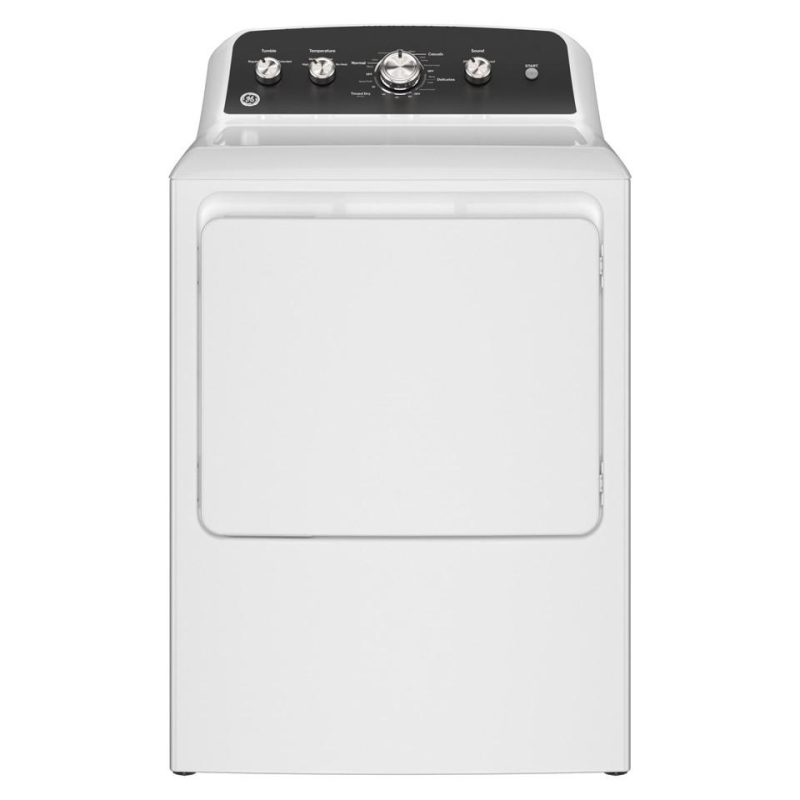 Electric Dryers |  GE® 7.2 cu. ft. Capacity Electric Dryer with Up To 120 ft. Venting and Extended Tumble – GTD48EASWWB White Electric Dryers Electric Dryers