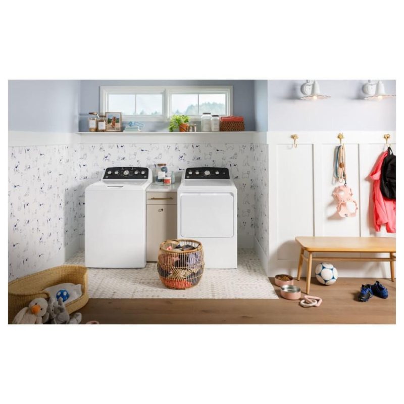 Electric Dryers |  GE® 7.2 cu. ft. Capacity Electric Dryer with Up To 120 ft. Venting and Extended Tumble – GTD48EASWWB White Electric Dryers Electric Dryers