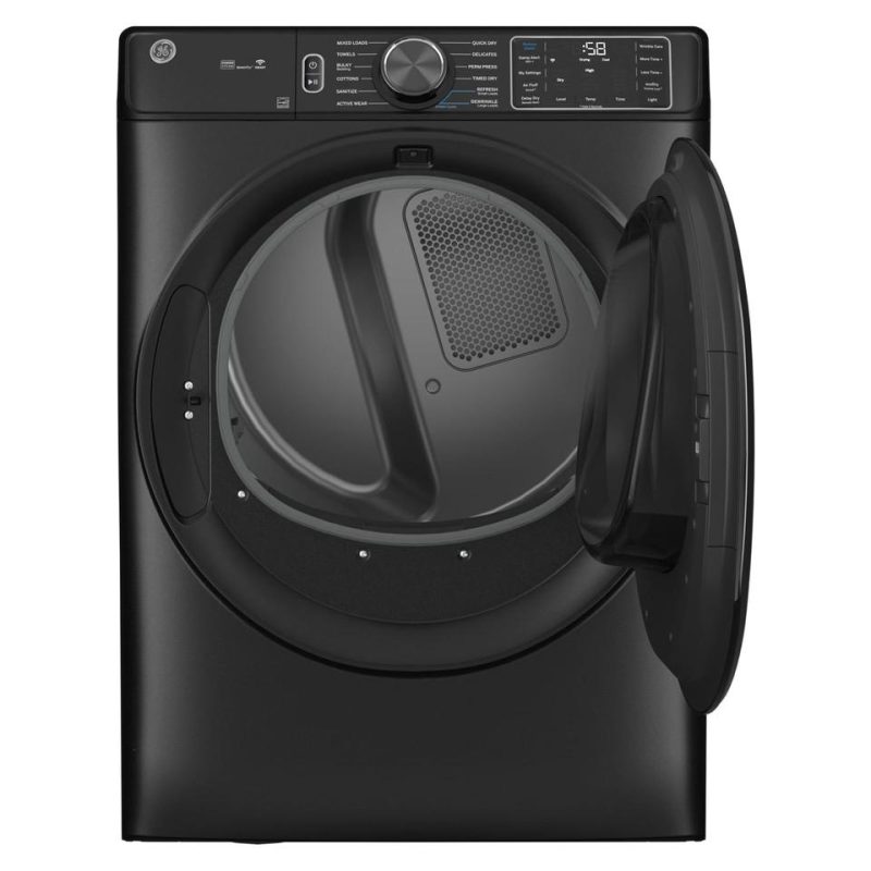 Electric Dryers |  GE® 7.8 cu. ft. Capacity Smart Front Load Electric Dryer with Steam and Sanitize Cycle – GFD65ESPVDS Gray Electric Dryers Electric Dryers