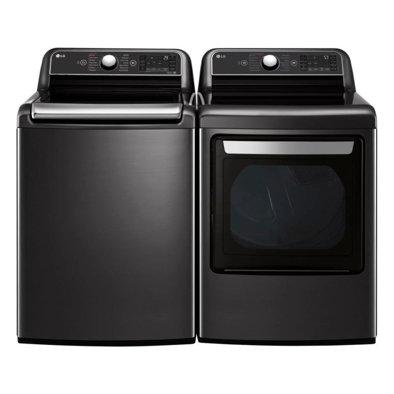 Electric Dryers |  LG 7.3 cu. ft. Smart Wi-Fi Enabled Electric Dryer with TurboSteam™ – DLEX7900BE Black Electric Dryers Black