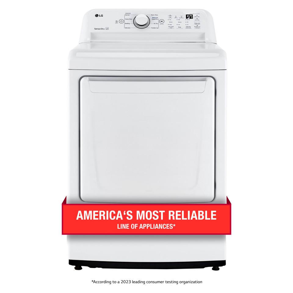 Electric Dryers |  LG 7.3 cu. ft. Ultra Large Capacity Electric Dryer with Sensor Dry Technology – DLE7000W White Electric Dryers Electric Dryers