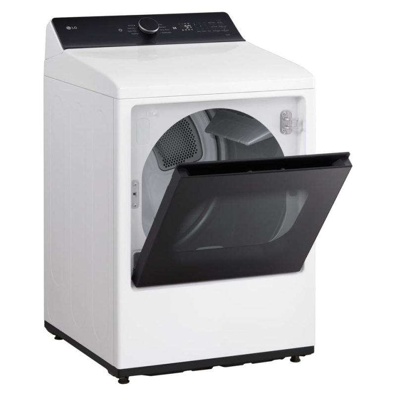 Electric Dryers |  LG 7.3 cu. ft. Ultra Large Capacity Rear Control Electric Dryer with LG EasyLoad™ Door and AI Sensing – DLE8400WE White Electric Dryers Electric Dryers