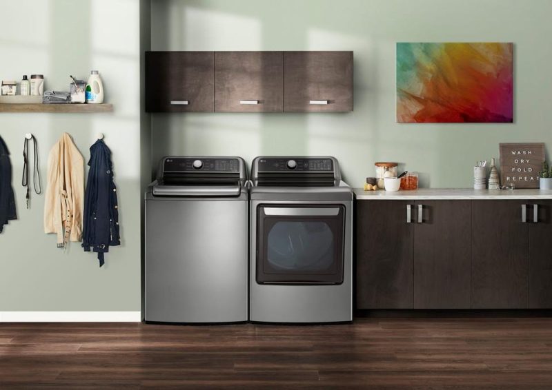 Electric Dryers |  LG 7.3 cu. ft. Ultra Large Capacity Smart wi-fi Enabled Rear Control Electric Dryer with EasyLoad™ Door – DLE7400VE Gray Electric Dryers Electric Dryers