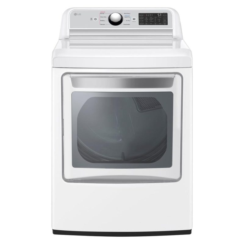 Electric Dryers |  LG 7.3 cu. ft. Ultra Large Capacity Smart wi-fi Enabled Rear Control Electric Dryer with EasyLoad™ Door – DLE7400WE White Electric Dryers Electric Dryers