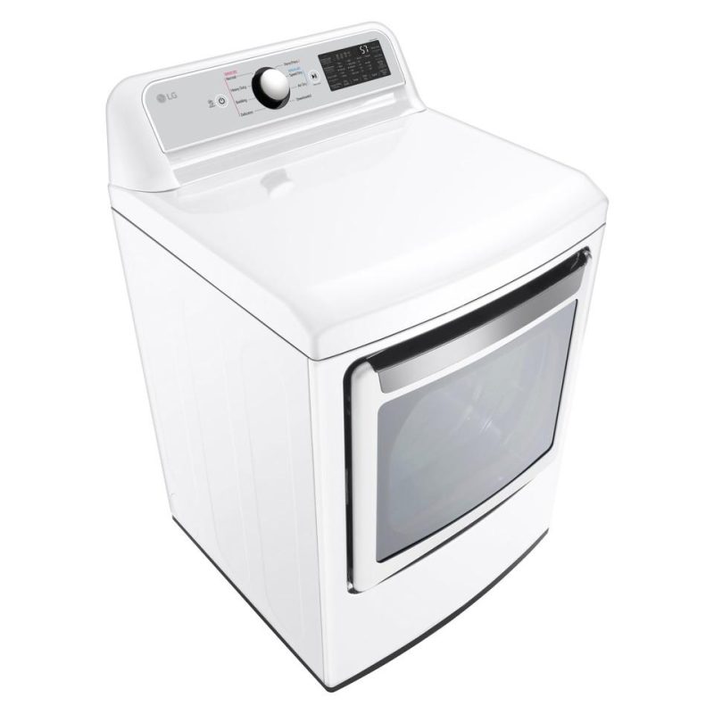 Electric Dryers |  LG 7.3 cu. ft. Ultra Large Capacity Smart wi-fi Enabled Rear Control Electric Dryer with EasyLoad™ Door – DLE7400WE White Electric Dryers Electric Dryers