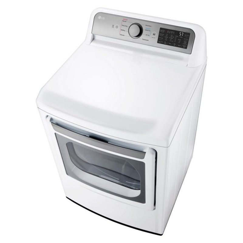 Electric Dryers |  LG 7.3 cu. ft. Ultra Large Capacity Smart wi-fi Enabled Rear Control Electric Dryer with EasyLoad™ Door – DLE7400WE White Electric Dryers Electric Dryers