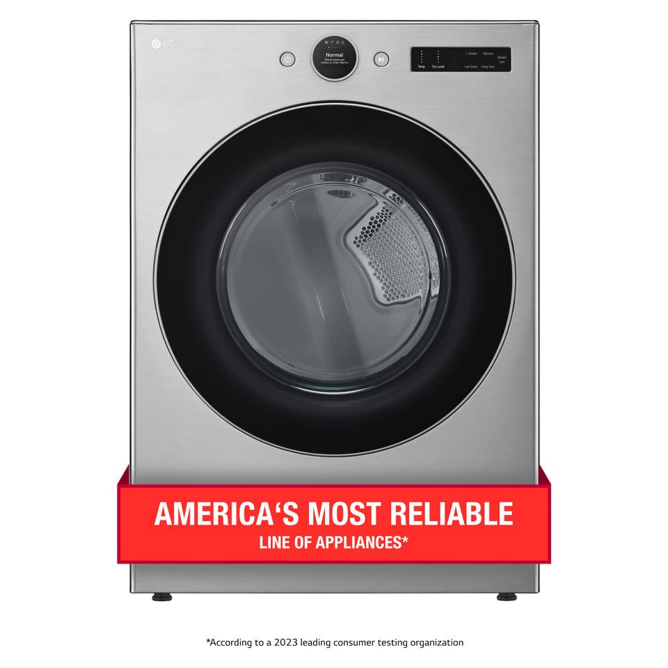 Electric Dryers |  LG 7.4 cu. ft. Ultra Large Capacity Smart Front Load Electric Energy Star Dryer with Sensor Dry & Steam Technology – DLEX5500V Gray Electric Dryers Electric Dryers