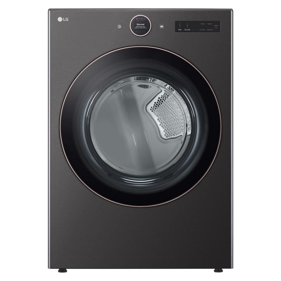 Electric Dryers |  LG 7.4 cu. ft. Ultra Large Capacity Smart Front Load Electric Energy Star Dryer with Sensor Dry & Steam Technology – DLEX6500B Black Electric Dryers Black