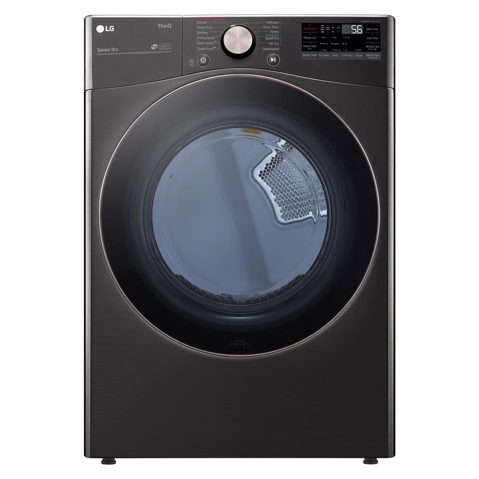 Electric Dryers |  LG 7.4 cu. ft. Ultra Large Capacity Smart wi-fi Enabled Front Load Electric Dryer with TurboSteam™ and Built-In Intelligence Black Electric Dryers Black