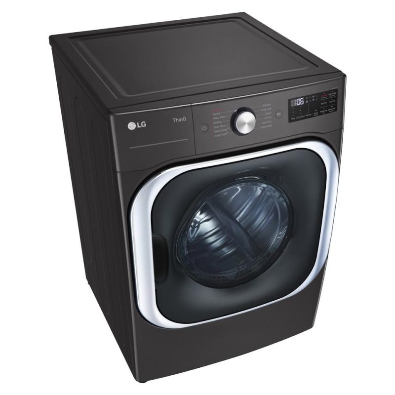 Electric Dryers |  LG 9.0 cu. ft. Mega Capacity Smart wi-fi Enabled Front Load Electric Dryer with TurboSteam™ and Built-In Intelligence – DLEX8900B Black Electric Dryers Black