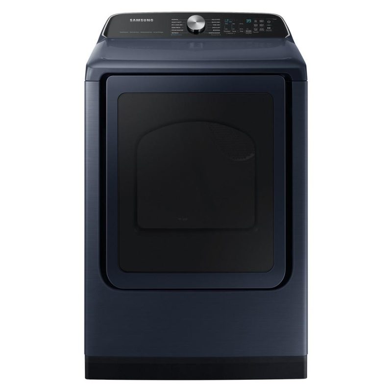 Electric Dryers |  Samsung 7.4 cu. ft. Smart Electric Dryer with Pet Care Dry and Steam Sanitize+ – DVE54CG7150D Blue Electric Dryers Blue