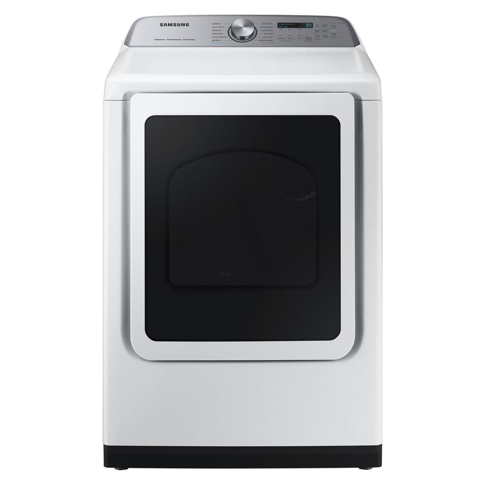 Electric Dryers |  Samsung 7.4 cu. ft. Smart Electric Dryer with Steam Sanitize+ – DVE52A5500W White Electric Dryers Electric Dryers