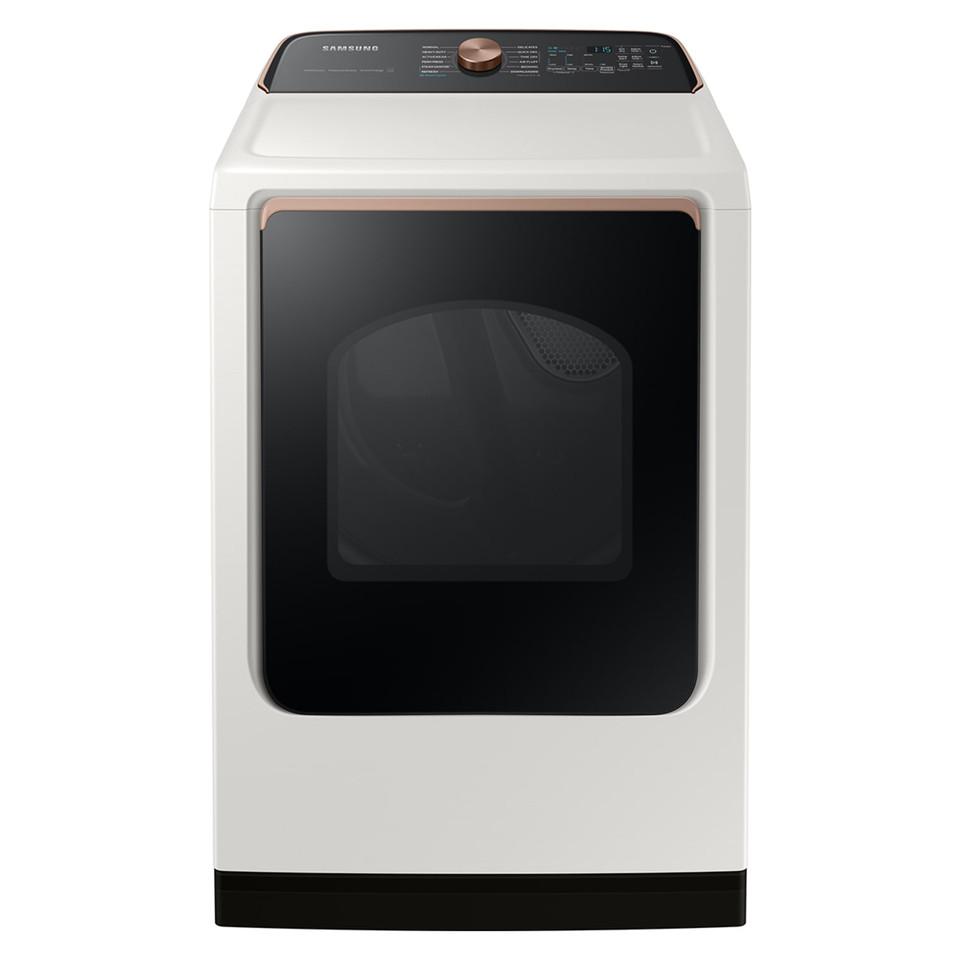 Electric Dryers |  Samsung 7.4 cu. ft. Smart Electric Dryer with Steam Sanitize+ – DVE55CG7500E White Electric Dryers Electric Dryers