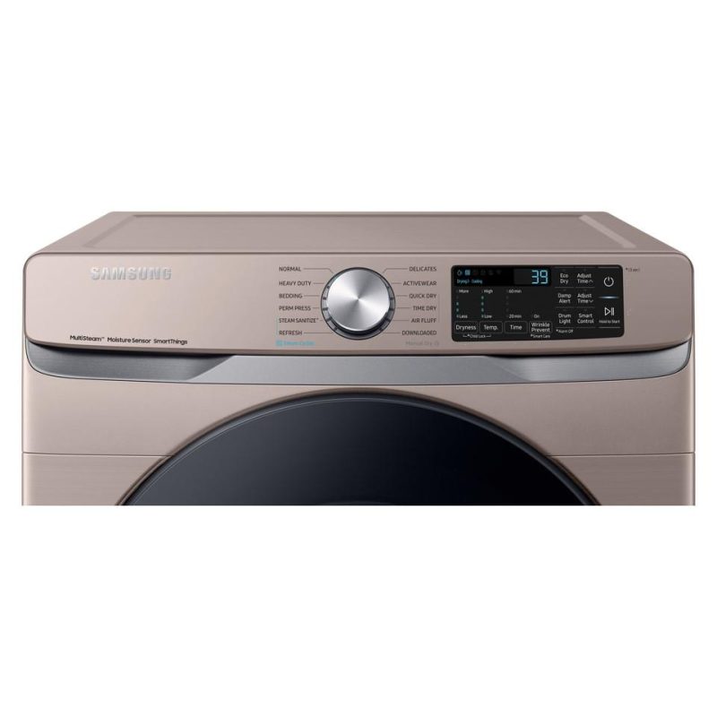 Electric Dryers |  Samsung 7.5 cu. ft. Electric Dryer with Steam Sanitize+ in Champagne – DVE45B6300C Champagne Electric Dryers Champagne