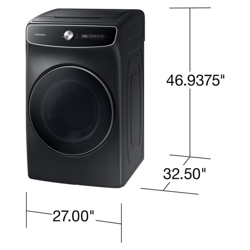 Electric Dryers |  Samsung 7.5 cu. ft. Smart Dial Brushed Black Electric Dryer with FlexDry Black Electric Dryers Black