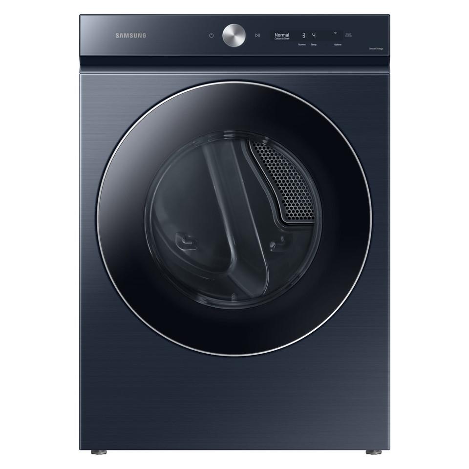 Electric Dryers |  Samsung Bespoke 7.6 cu. ft. Ultra Capacity Electric Dryer in Brushed Navy – DVE53BB8900D Blue Electric Dryers Blue