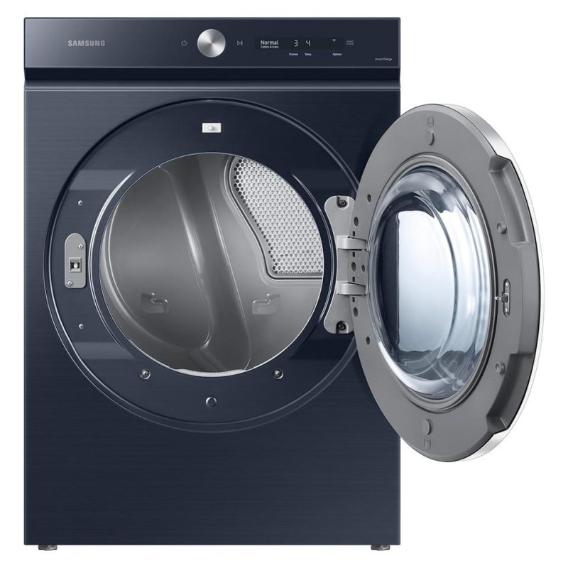 Electric Dryers |  Samsung Bespoke 7.6 cu. ft. Ultra Capacity Electric Dryer in Brushed Navy – DVE53BB8900D Blue Electric Dryers Blue