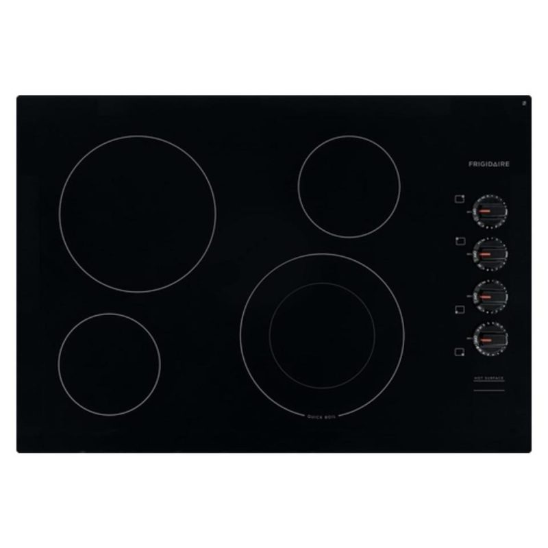 Electric |  Frigidaire 30” Electric Cooktop – FFEC3025UB Black Cooktops Black