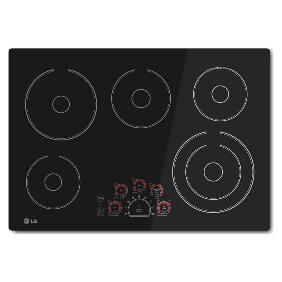 Electric |  LG 30” Electric Cooktop – LCE3010SB Black Cooktops Black