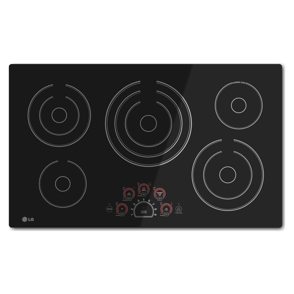 Electric |  LG 36” Electric Cooktop – LCE3610SB Black Cooktops Black