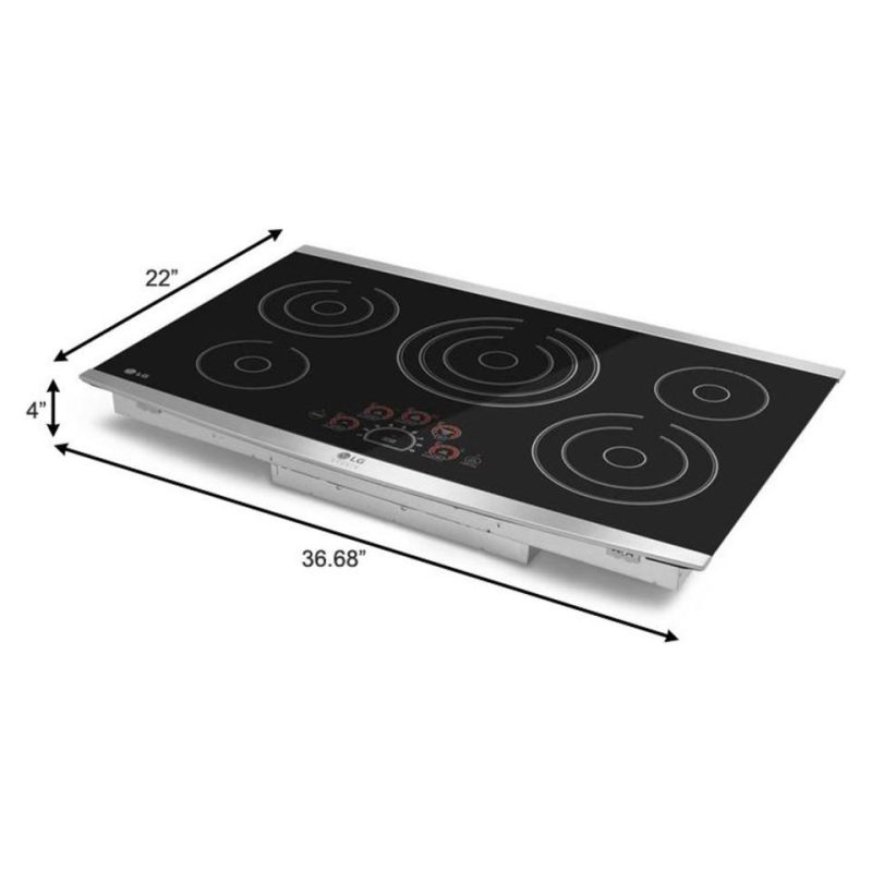 Electric |  LG 36” Electric Cooktop – LCE3610SB Black Cooktops Black