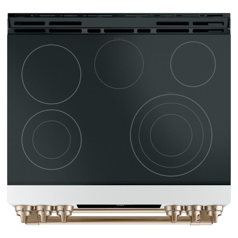 Electric Ranges |  Cafe 30 in. 7.0 cu. ft. Smart Slide-In Double Oven Electric Range with Convection in Matte White, Fingerprint Resistant – CES750P4MW2 White Electric Ranges