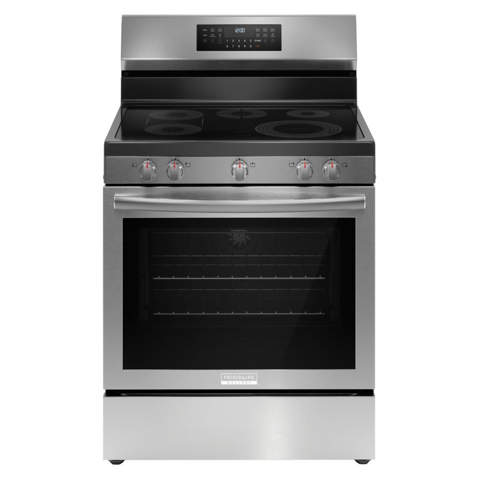 Electric Ranges |  Frigidaire Gallery 30” Rear Control Electric Range with Total Convection – GCRE3060BF Stainless Steel Electric Ranges Electric Ranges