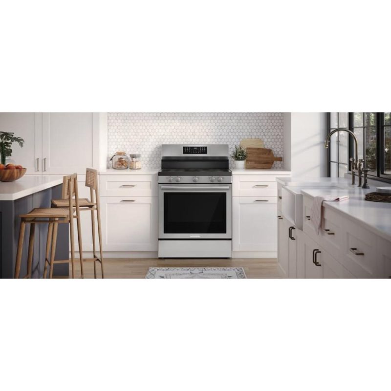 Electric Ranges |  Frigidaire Gallery 30” Rear Control Electric Range with Total Convection – GCRE3060BF Stainless Steel Electric Ranges Electric Ranges