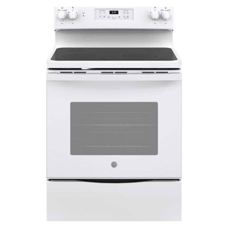 Electric Ranges |  GE® 5.3 cu. ft. Free-Standing Electric Range  – JB645DKWW White Electric Ranges Electric Ranges