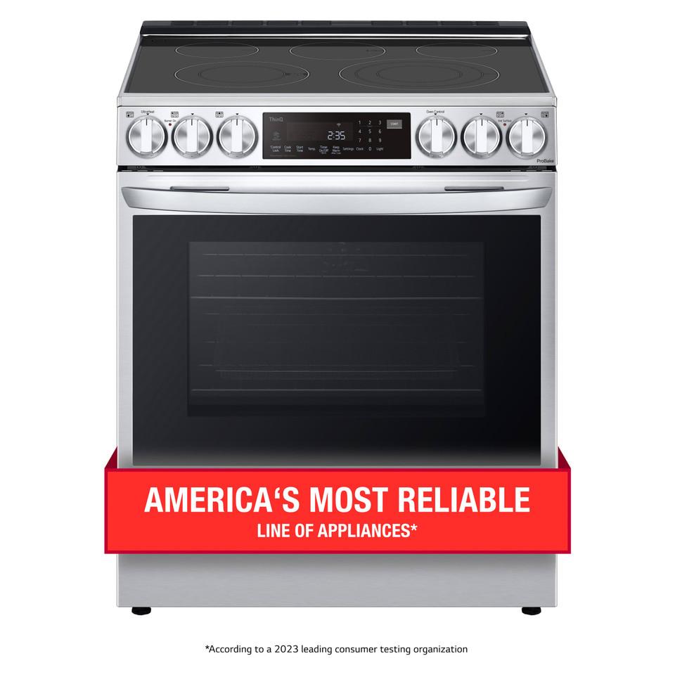 Electric Ranges |  LG 6.3 cu. ft. Slide-In Electric Range WiFi Enabled w/ ProBake Convection – LSEL6335F Stainless Steel Electric Ranges Electric Ranges