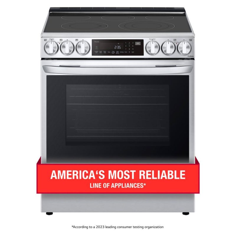 Electric Ranges |  LG 6.3 cu ft. Smart wi-fi Enabled ProBake Convection® InstaView® Electric Slide-In Range with Air Fry LSEL6335FE Stainless Steel Electric Ranges Electric Ranges