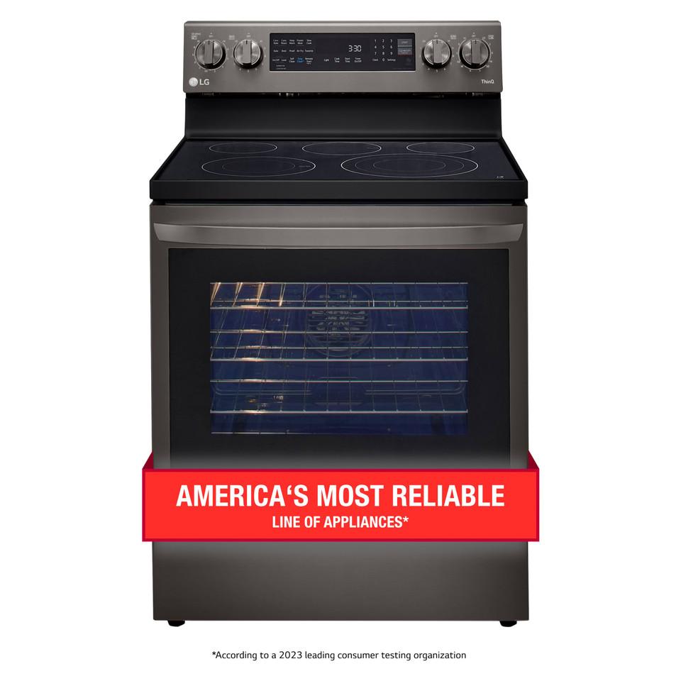 Electric Ranges |  LG 6.3 cu. ft. Smart Wi-Fi Enabled True Convection InstaView™ Electric Range – LREL6325D Black Electric Ranges Black