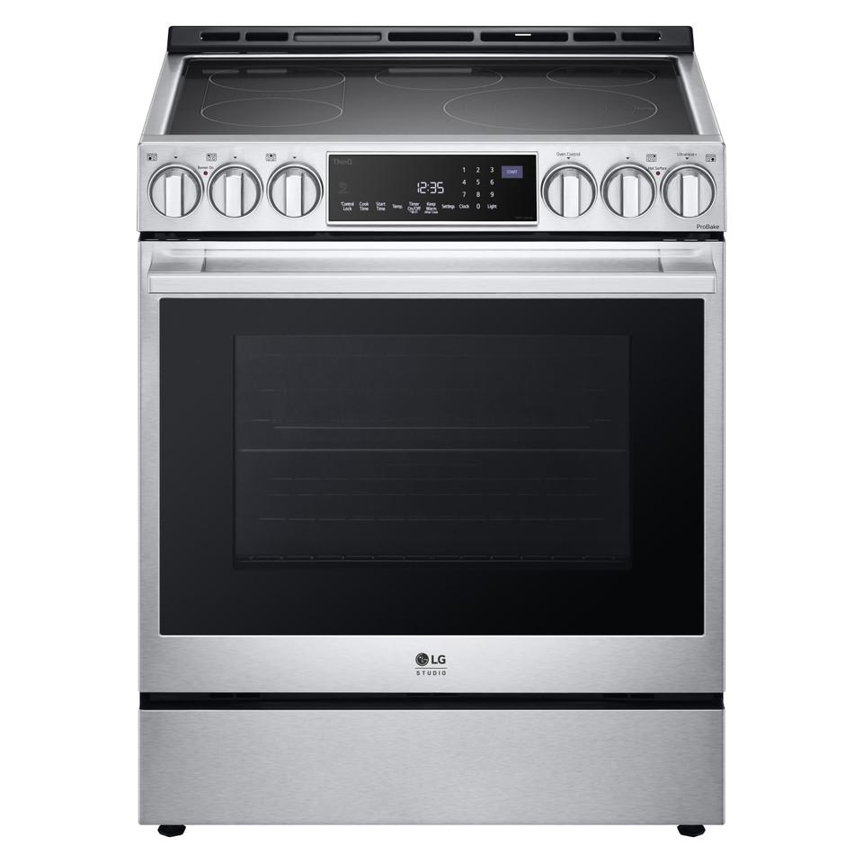 Electric Ranges |  LG Studio 6.3 cu. ft. Electric Slide-In Range with ProBake Convection®, InstaView®, and EasyClean® – LSES6338F Stainless Steel Electric Ranges Electric Ranges