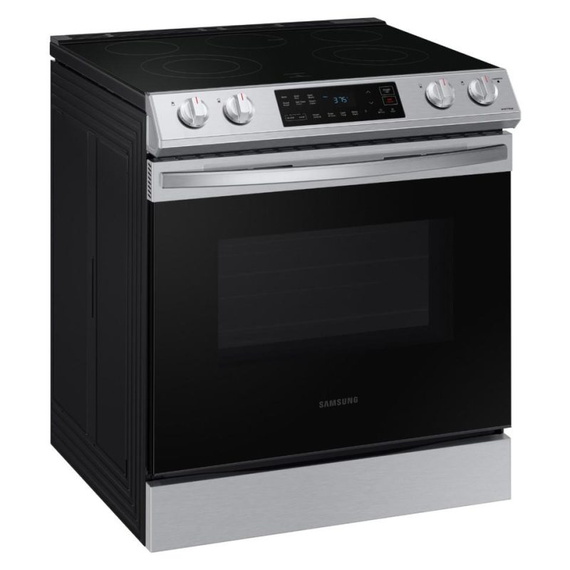 Electric Ranges |  Samsung 6.3 cu ft. Front Control Slide-in Electric Range with Wi-Fi – NE63T8111SS Stainless Steel Electric Ranges Electric Ranges