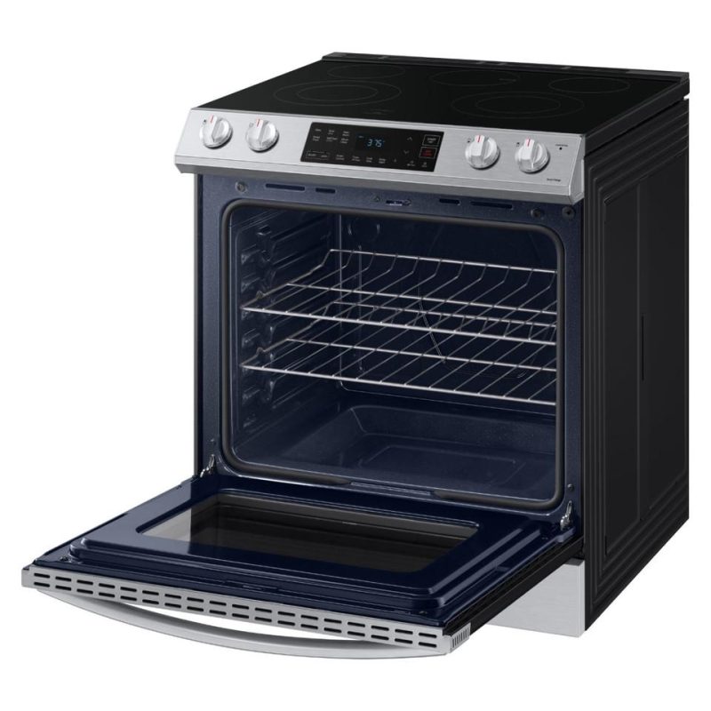 Electric Ranges |  Samsung 6.3 cu ft. Front Control Slide-in Electric Range with Wi-Fi – NE63T8111SS Stainless Steel Electric Ranges Electric Ranges