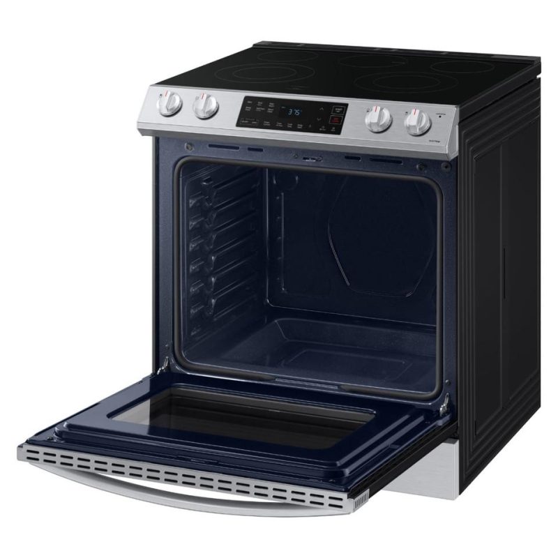 Electric Ranges |  Samsung 6.3 cu ft. Front Control Slide-in Electric Range with Wi-Fi – NE63T8111SS Stainless Steel Electric Ranges Electric Ranges