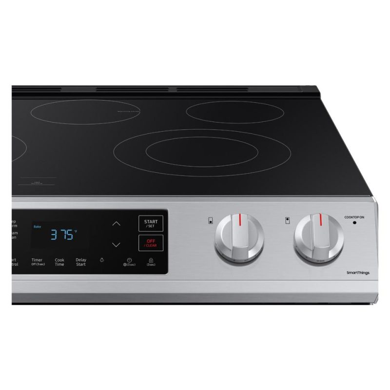 Electric Ranges |  Samsung 6.3 cu ft. Front Control Slide-in Electric Range with Wi-Fi – NE63T8111SS Stainless Steel Electric Ranges Electric Ranges