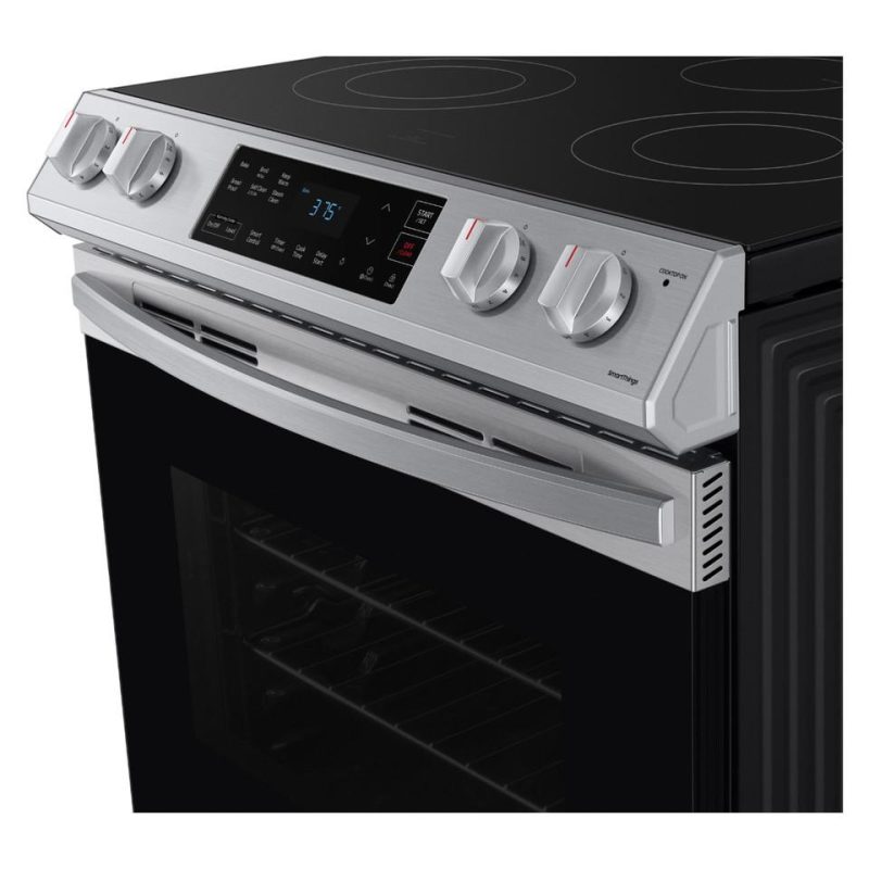 Electric Ranges |  Samsung 6.3 cu ft. Front Control Slide-in Electric Range with Wi-Fi – NE63T8111SS Stainless Steel Electric Ranges Electric Ranges