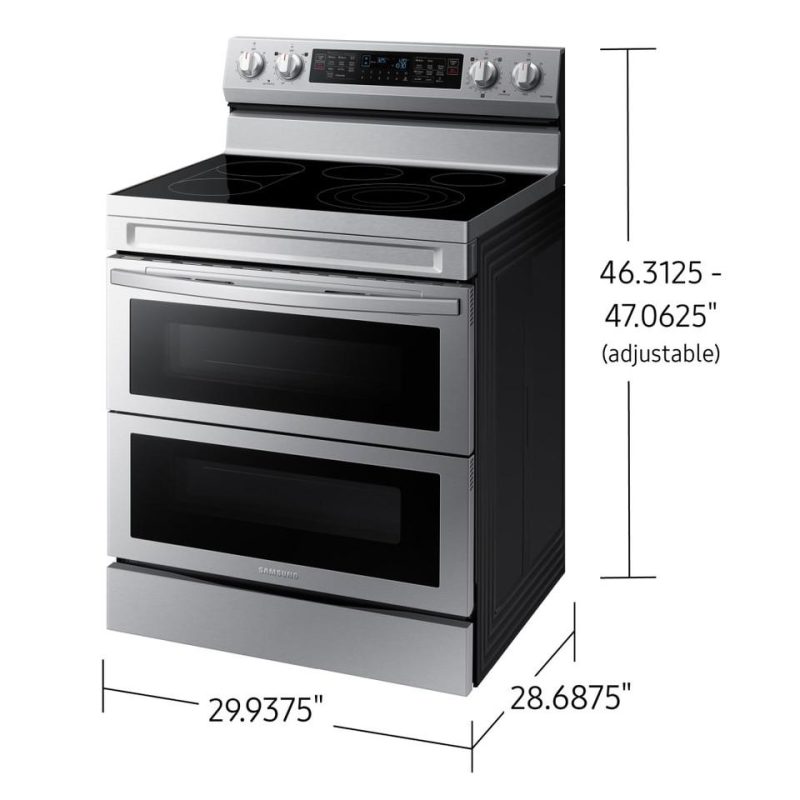 Electric Ranges |  Samsung 6.3 cu. ft. Smart Freestanding Electric Range with Flex Duo™, No Preheat Air Fry & Griddle in Stainless Steel – NE63A6751SS Stainless Steel Electric Ranges Electric Ranges