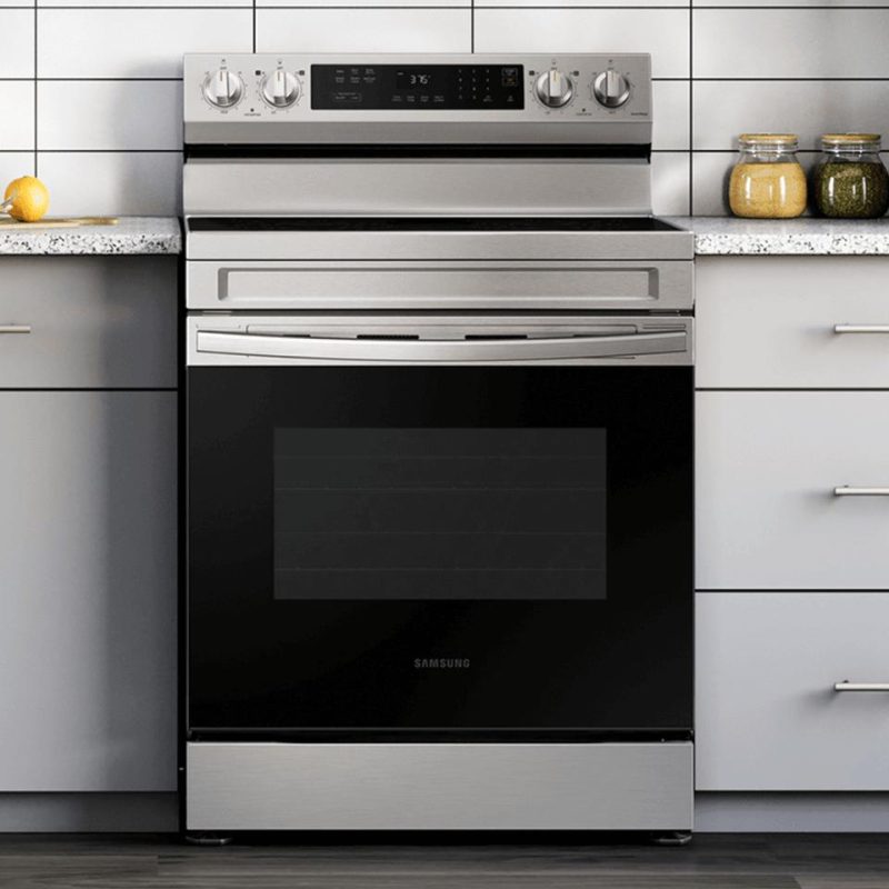 Electric Ranges |  Samsung 6.3 cu. ft. Smart Freestanding Electric Range with Rapid Boil & Self Clean – NE63A6311SS Stainless Steel Electric Ranges Electric Ranges