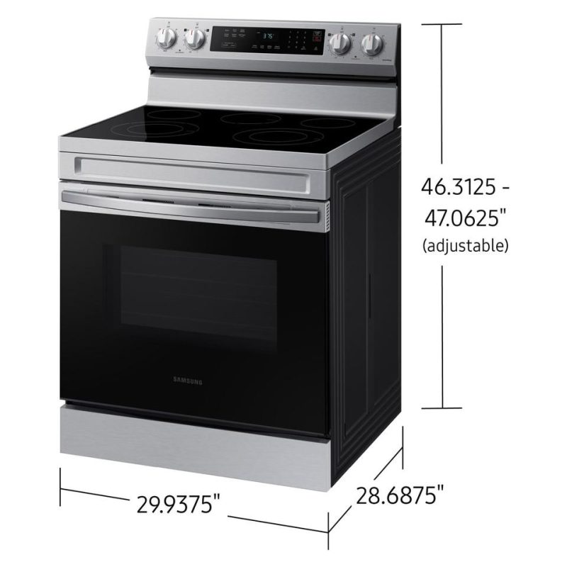 Electric Ranges |  Samsung 6.3 cu. ft. Smart Freestanding Electric Range with Rapid Boil & Self Clean – NE63A6311SS Stainless Steel Electric Ranges Electric Ranges