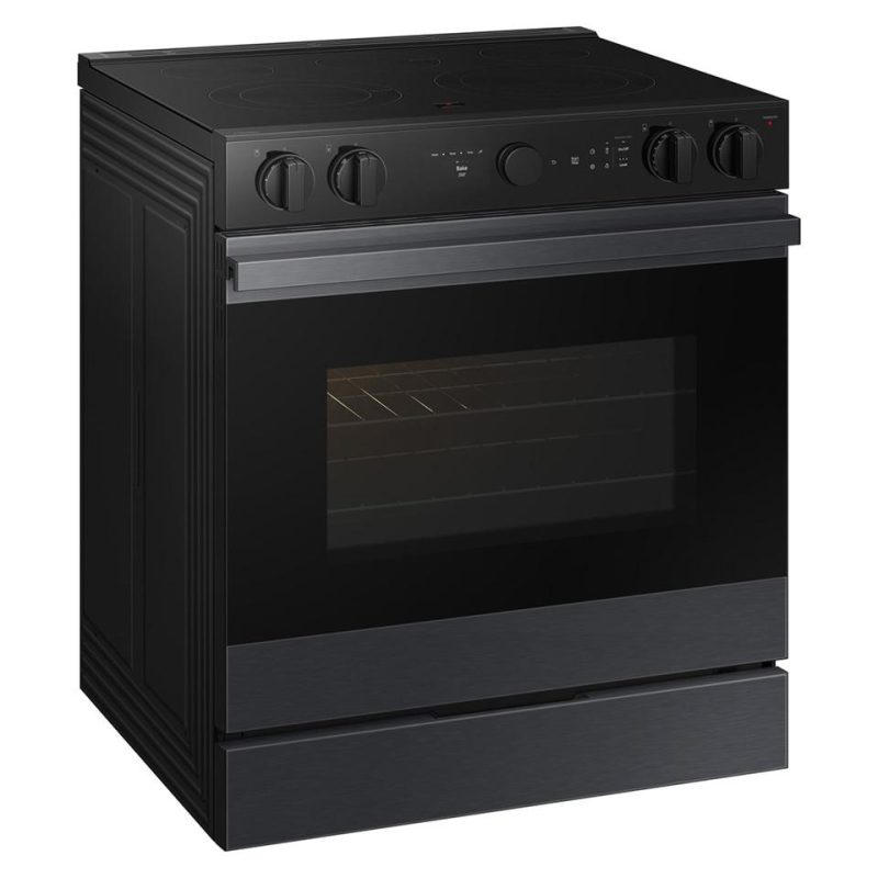 Electric Ranges |  Samsung Bespoke Smart Slide-In Electric Range 6.3 cu. ft. with Air Sous Vide & Air Fry – NSE6DG8500MT Black Electric Ranges Black