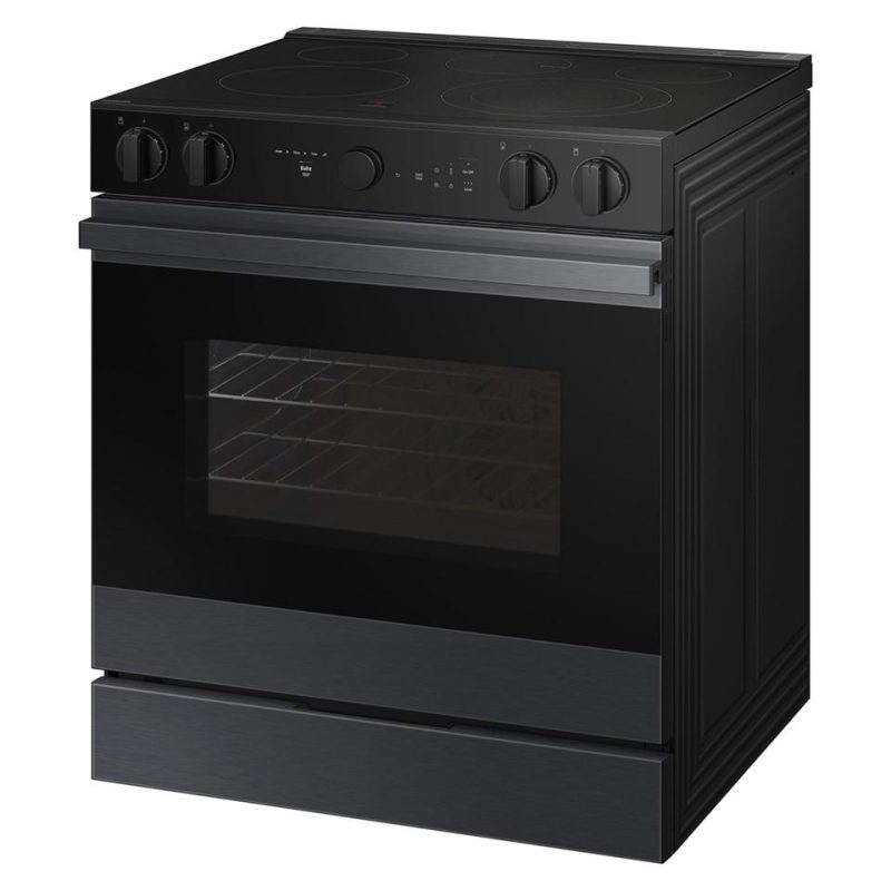 Electric Ranges |  Samsung Bespoke Smart Slide-In Electric Range 6.3 cu. ft. with Air Sous Vide & Air Fry – NSE6DG8500MT Black Electric Ranges Black